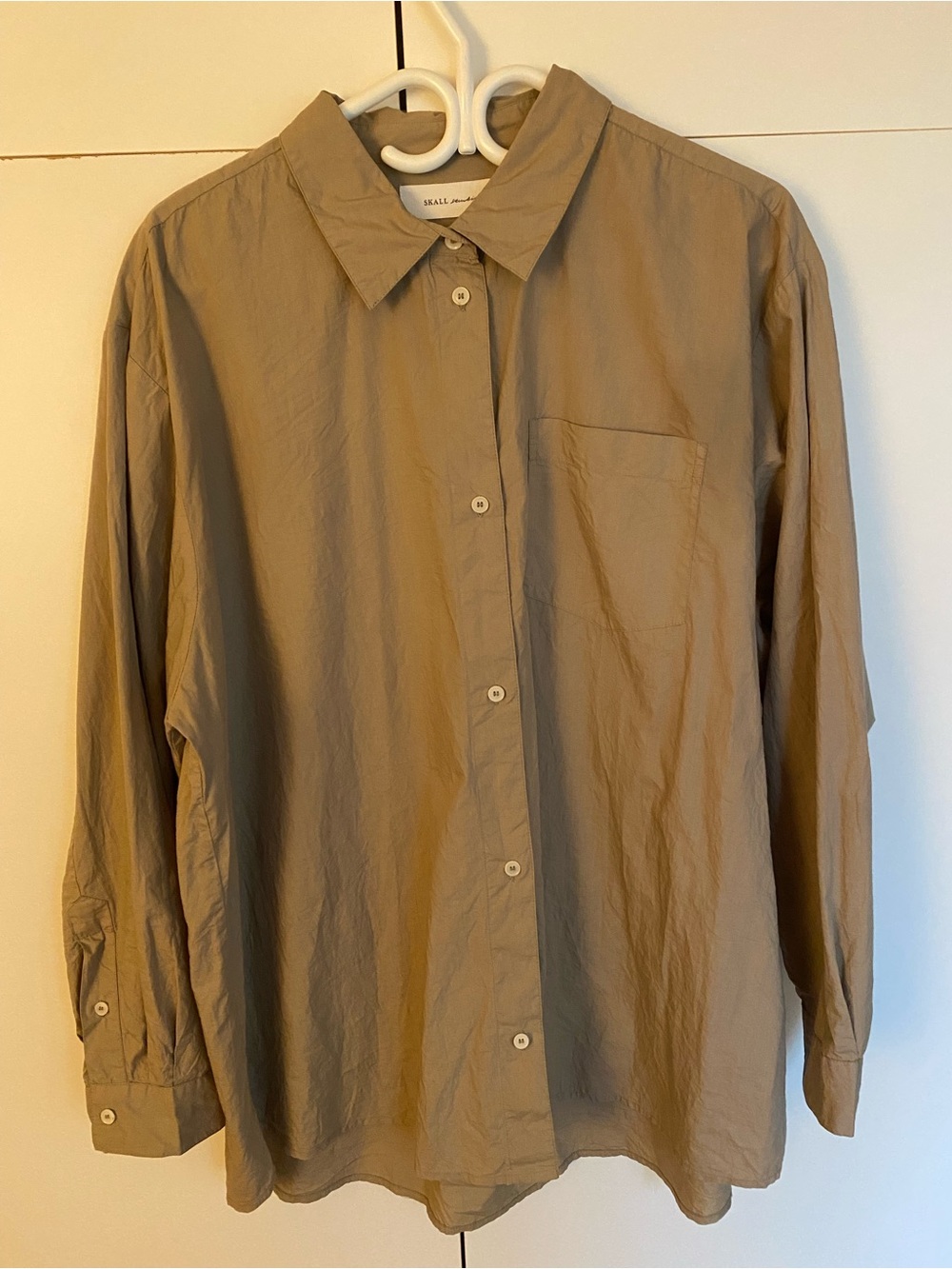 Skall Studio Button Down Shirt in Stone Moss